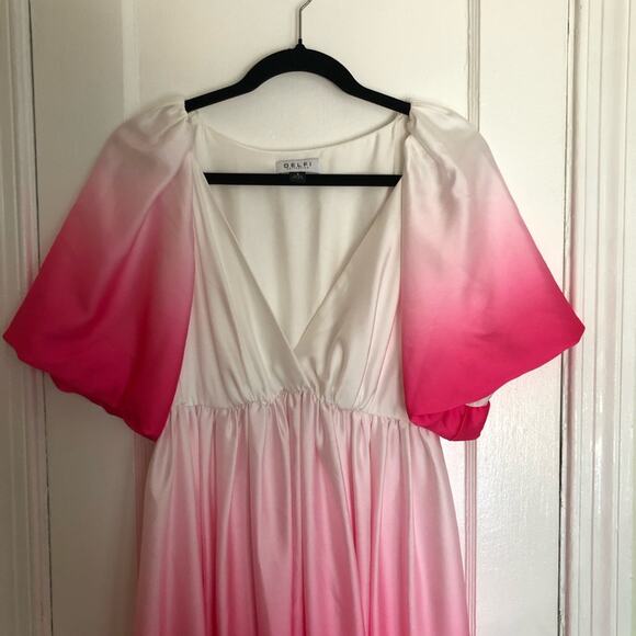 Delfi Collective x Free People Sofia Ombre Dip Dyed Puff Sleeve Maxi Dress - Picture 6 of 8